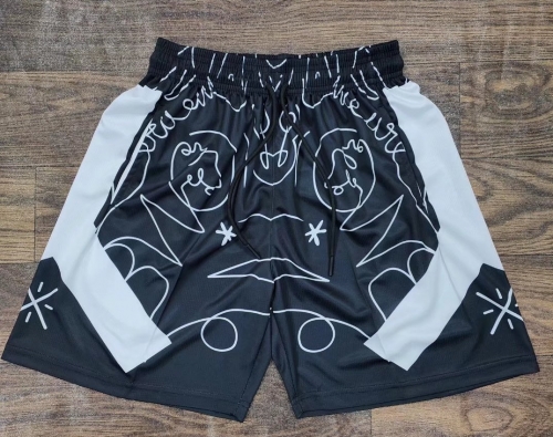 2021/22 YXYF Wade Jonited Black & Gray Fashion Shorts-AX