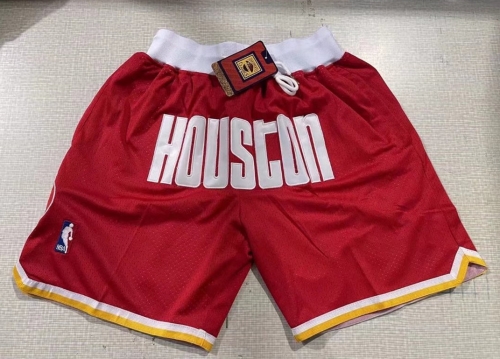Houston Rockets Red NBA Shorts-805