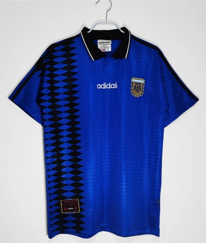 1994 Retro Version Argentina Away Blue & Black Thailand Soccer Jersey AAA-710/811/601