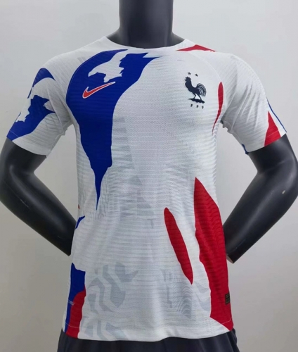 Player Version 2022-23 France White & Red & Blue Thailand Training Soccer Jersey-168