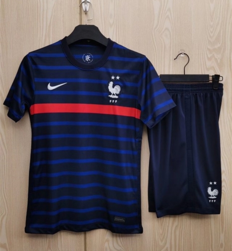 2020-2021 France Home Blue Soccer Uniform-07/TY