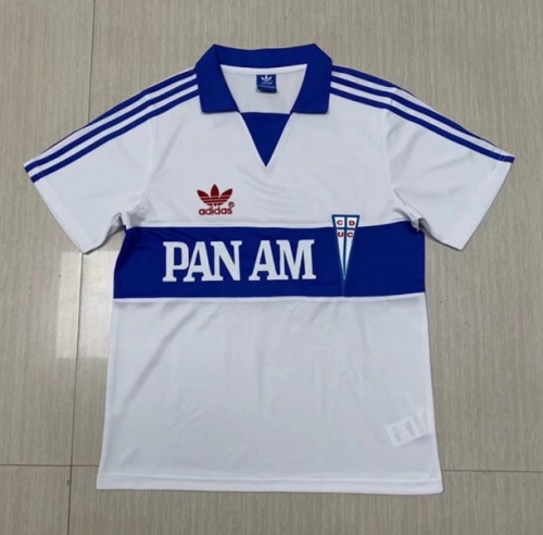 87 Retro Version Universidad Católica Home White Thailand Soccer Jersey-1040