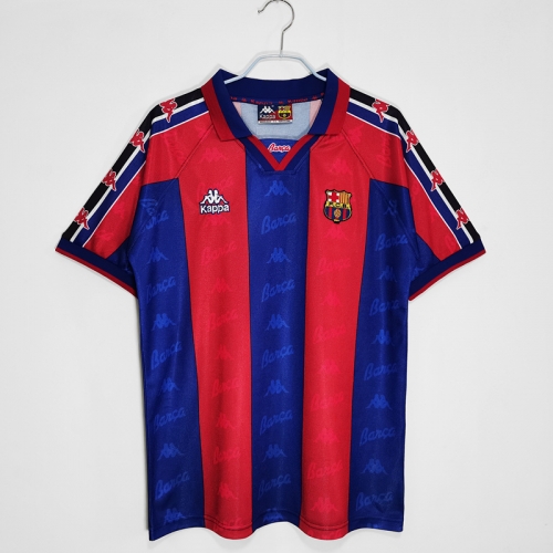 1995-97 Retro Version Barcelona Home Red & Blue Thailand Soccer Jersey AAA-710/503
