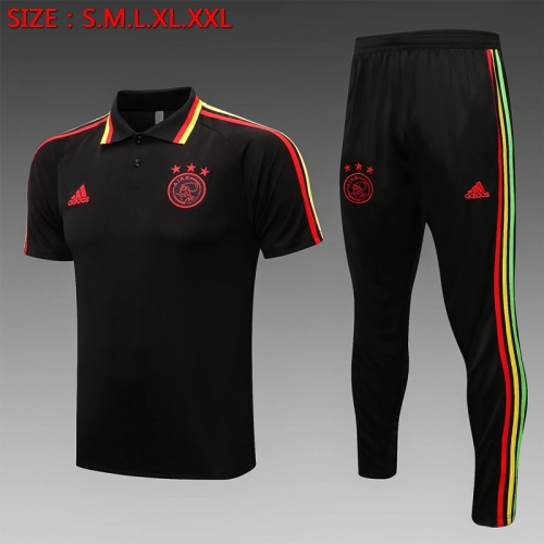 2021/22 Ajax Black & Red Thailand Polo Uniform-815