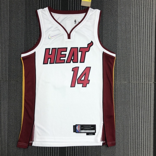 75th Commemorative NBA Miami Heat White #14 Jersey-311