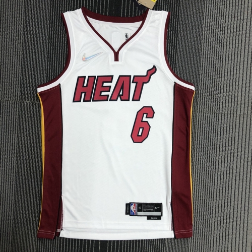 75th Commemorative NBA Miami Heat White #6 Jersey-311