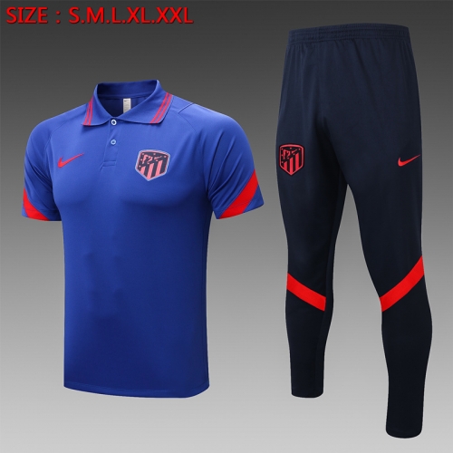 2021-22 Atletico Madrid CaiBlue Thailand Polo Uniform-815