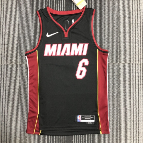 75th Commemorative NBA Miami Heat Black #6 Jersey-311