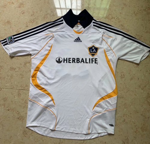 2007 Retro Version Los Angeles Galaxy Home White #23 (BECKHAM) Thailand Soccer Jersey AAA-1041