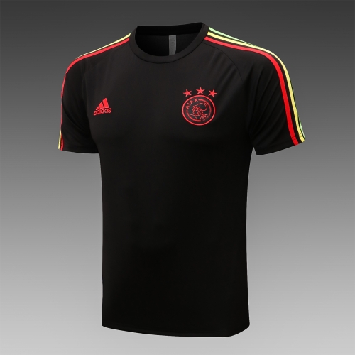 2021-22 Ajax Black Shorts-Sleeve Thailand Tracksuit-815