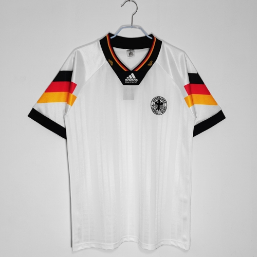 1992 Retro Version Germany Home White Thailand Soccer Jersey AAA-710/811