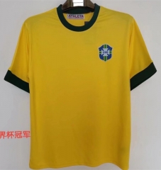 1970 Retro Version Brazil Home Yellow Thailand Soccer Jersey AAA-2041