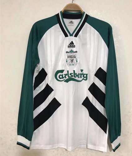 93-95 Retro Version Liverpool Away White LS Thailand Soccer Jersey AAA-2011