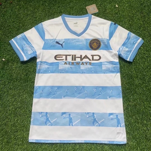 2022/23 Manchester City White & Blue Thailand Soccer Jersey-510/407/416