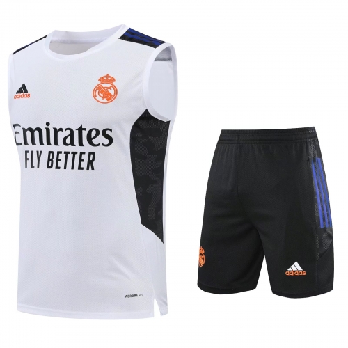 2022/23 Real Madrid White Thailand Soccer Training Vest Uniform-418