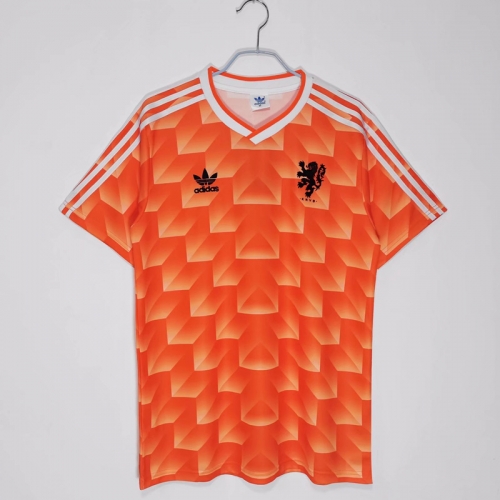 1988 Retro Version Netherlands Home Orange Thailand Soccer Jersey AAA-710/503/811
