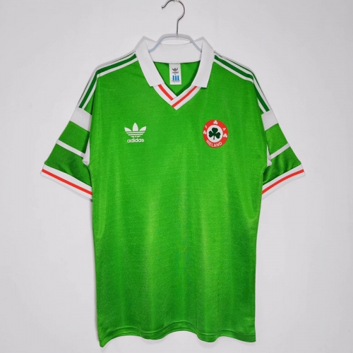 1988-90 Retro Version Ireland Home Green Thailand Soccer Jersey AAA-710