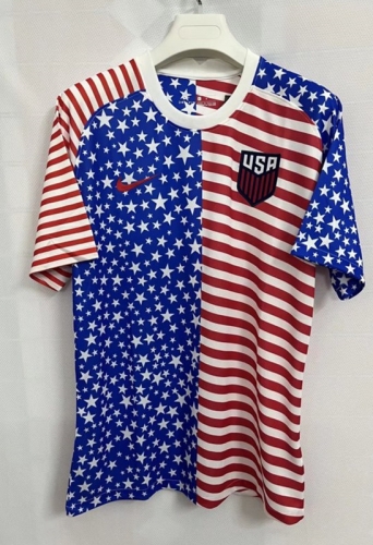 2022/23 USA Red & Blue Thailand Soccer Jersey-709