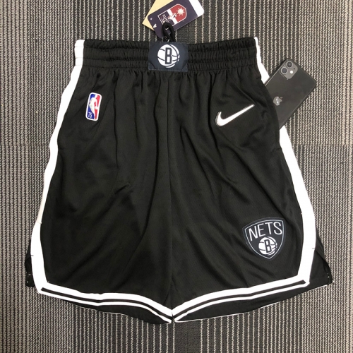 75th NBA Brooklyn Nets Black Shorts-311