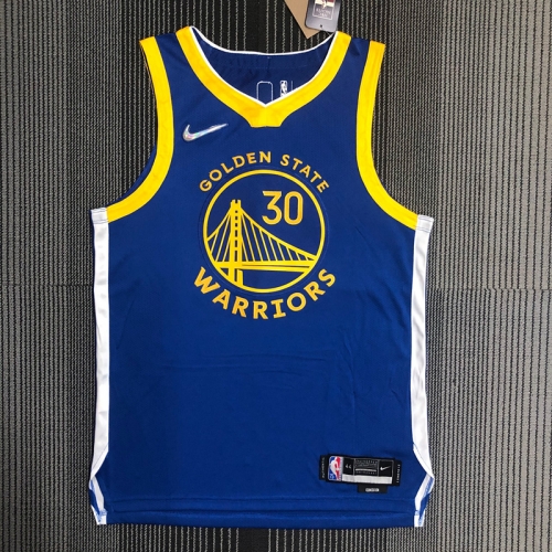 AU Player Version Limited Golden State Warriors Blue V collar  #30 NBA Jersey-311