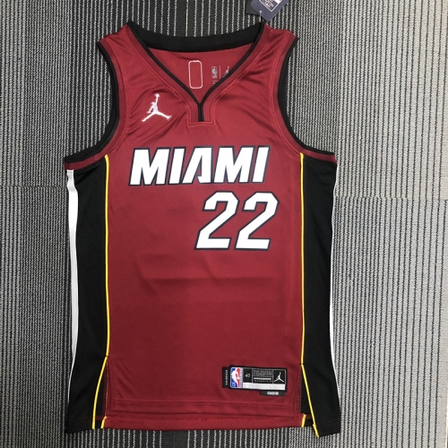 75th Commemorative Feiren Limited NBA Miami Heat Red #22 Jersey-311