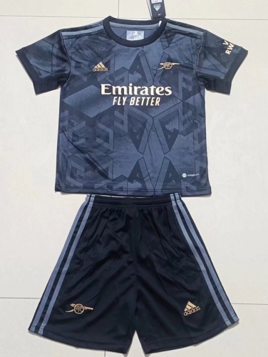 2022-23 Arsenal Away Black & Gray Soccer Uniform-507