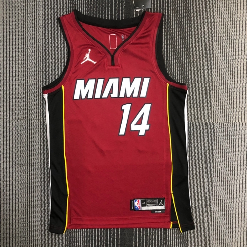 75th Commemorative Feiren Limited NBA Miami Heat Red #14 Jersey-311