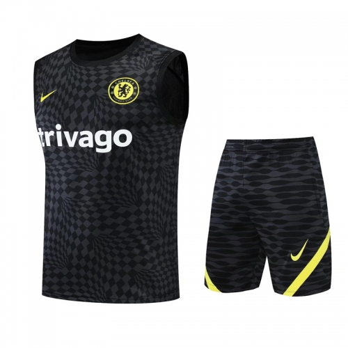 2022/23 Chelsea Black Thailand Soccer Training Uniform Vest-418