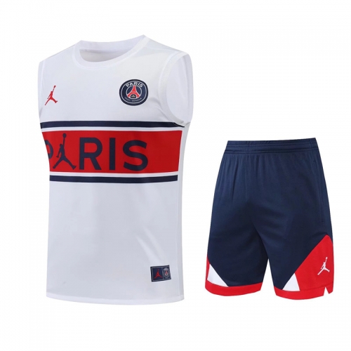 2022/23 Paris SG White & Red Thailand Soccer Training Jersey Vest Uniform-418
