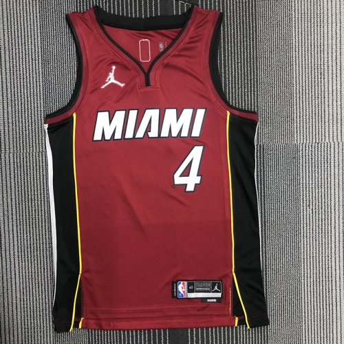 75th Commemorative Feiren Limited NBA Miami Heat Red #4 Jersey-311