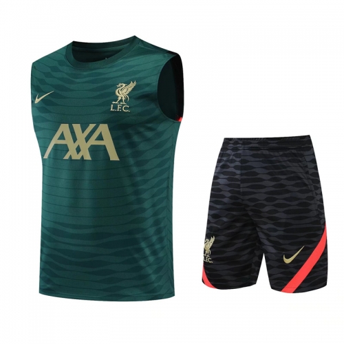 2022/23 Liverpool Green Thailand Soccer Training Uniform Vest-418