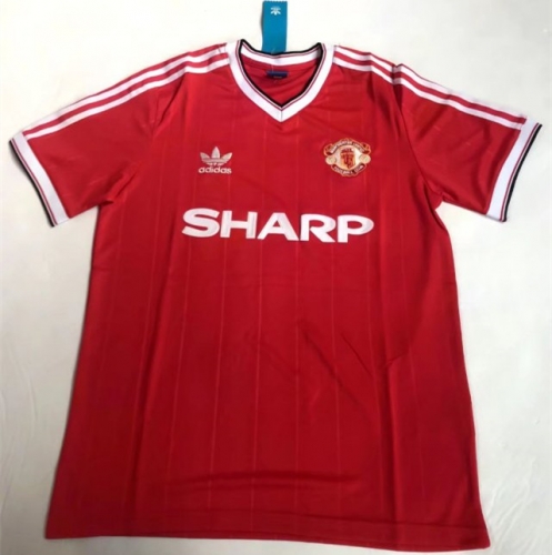 83-84 Retro Manchester United Home Red Thailand Soccer Jersey AAA-LX