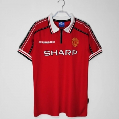 1998 Retro Version Manchester United Home Red Thailand Soccer Jersey AAA-709/710/908/503