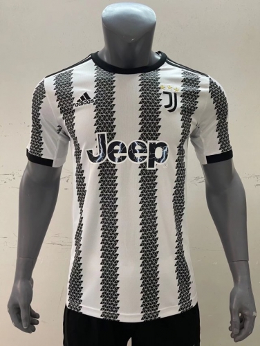 2022-23 Juventus Home Black & White Thailand Soccer Jersey AAA-708/416
