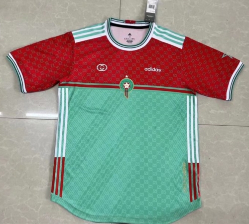 Retro version Monaco Red & Green Thailand Soccer Jersey AAA-1095