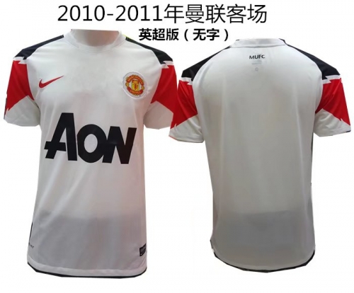 2010-2011 Retro Version Manchester United Home Red Thailand Soccer Jersey AAA-DX