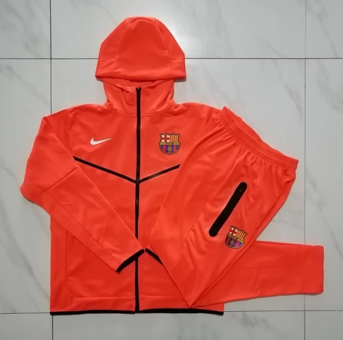 2022/23 Barcelona Red Thailand Soccer Jacket Uniform With Hat-815