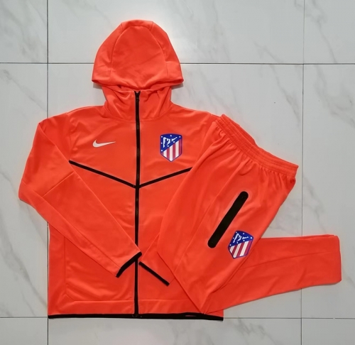 2022/23 Atletico Madrid Orange Thailand Soccer Jacket Uniform With Hat-815