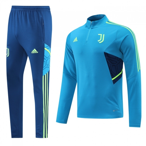 2022/23 Juventus FC Blue Thailand Soccer Tracksuit Uniform-LH
