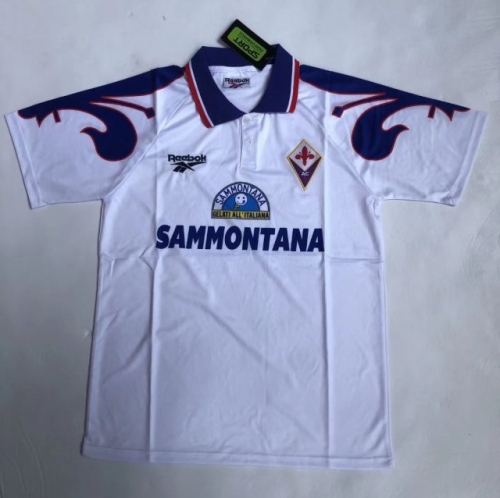 95-96 Retro Version Fiorentina White Thailand Soccer Jersey AAA-LX