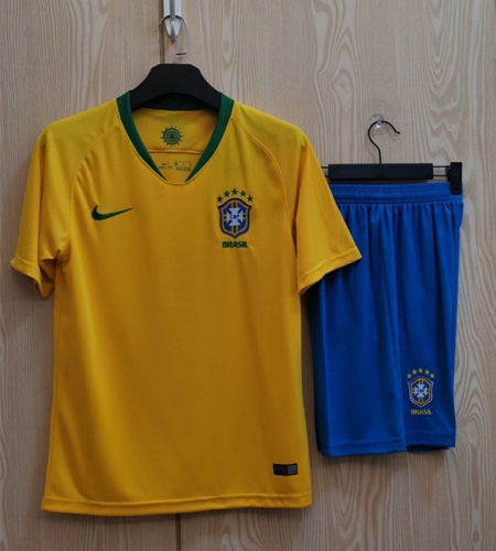 2020-2021 Brazil Home Yellow Soccer Uniform-TJ