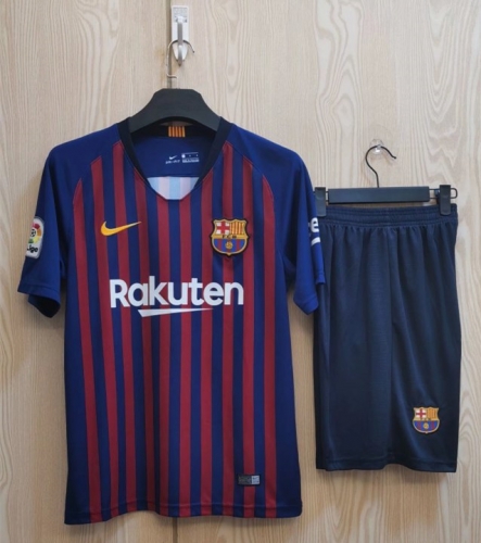 1819 Barcelona Home Red & Blue Soccer Uniform-TJ