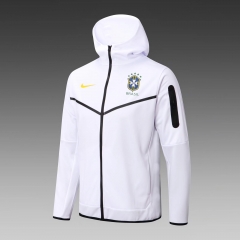 2022/23 Brazil White Thailand Soccer Jacket With Hat-815