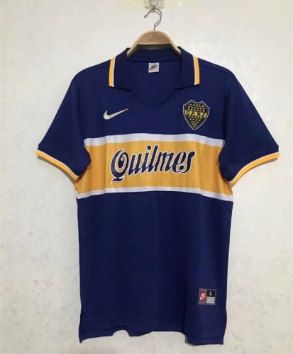 95-96 Retro Version BOCA Juniors Home Blue Thailand Soccer Jersey AAA-2011