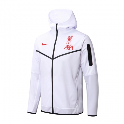 2022/23 Liverpool White Thailand Soccer Jacket With Hat-815