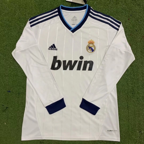 2012-2013 Retro Version Real Madrid Home White Thailand LS Soccer Jersey AAA-301/709/601