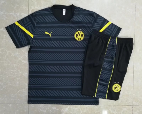 2022/23 Borussia Dortmund Black Shorts-Sleeve Thailand Tracksuit Uniform-815