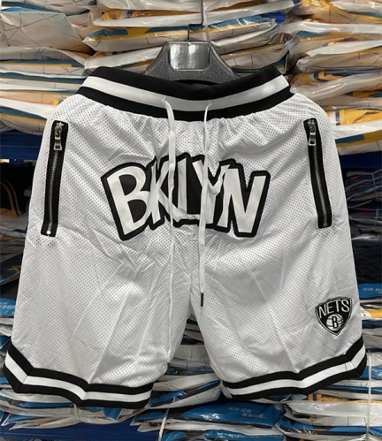 NBA Brooklyn Nets White Shorts-SJ