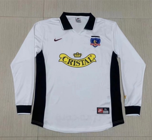 97-98 Retro Version Colo-Colo Home White LS Thailand Soccer Jersey AAA-1040