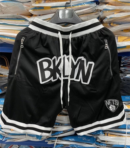 NBA Brooklyn Nets Black Shorts-SJ